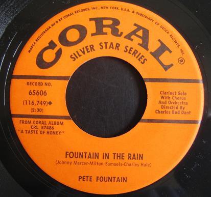 

7inch Record PETE FOUNTAIN - Fountain In The Rain / Over The Wav 65606 CORAL 1967 US Jazz Used