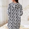 Zimní Oversized Barevný Hoody Nositelnádeka Dlouhý Rukáv Domácí Oblečení Mladé Ženy
