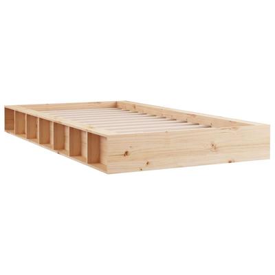 Solid Wood Bed 75x190 Cm