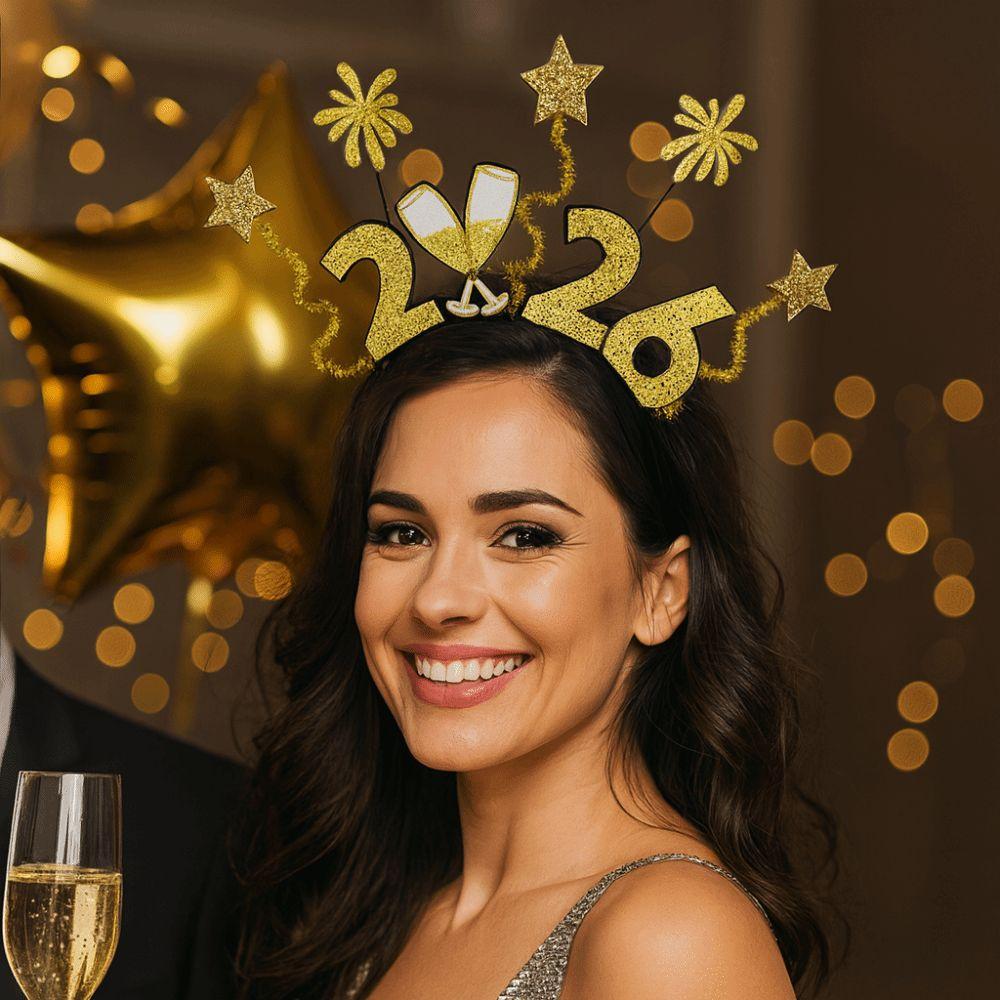 Star Strip New Year Hair Clip Sequin Star Headdress Hair Band Head Buckle  Children Gifts