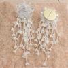 Rhinestone Floral Tassel Earrings Zinc Zinc Alloy Long Ear Drop Elegant White Flower Earrings  Party