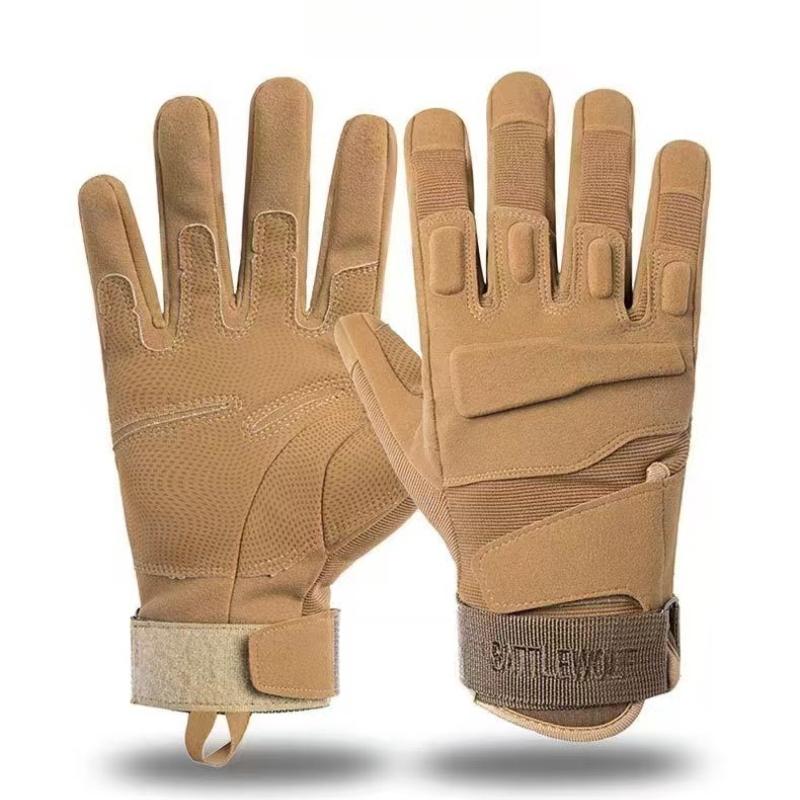 Winter tactical gloves mens full finger gloves outdoor sport anti cutting protection cycling touch screen motorcycle warm gloves XL жёлтый
