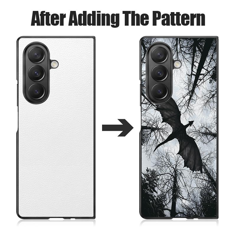 Anime Beach Scenery Case For Samsung Z Fold 8 Ultra 7 6 5 Luxury Leather Skin Hard Folding Phone Cover For Galaxy Z Fold8 Fold7 Fold6