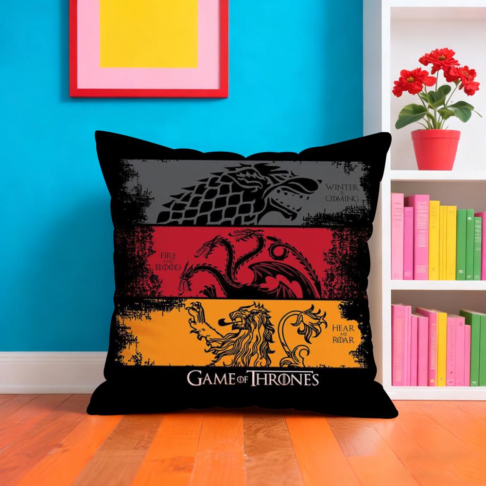 TV-G-GamES Of T-ThroneS Kissenbezug Plüschstoff Weich Beidseitig bedruckt Sofa Warm Winter Zuhause Geschenk Kissenbezug