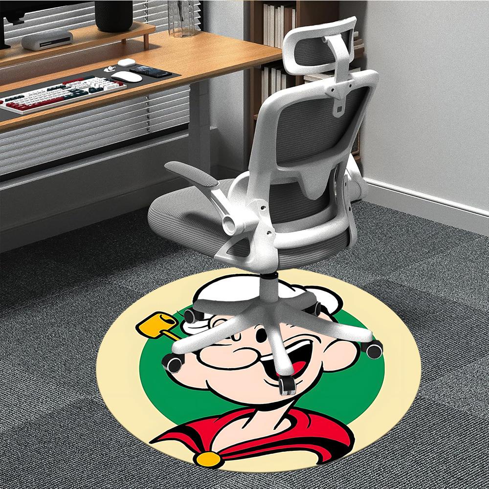 

1pc Popeye Sailor Office Round Area Rug, Under Office Chairs Bedroom Living Room Home Decor, Room Decoa1016068 80cm by 80cm
