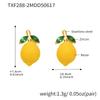 Nivora Resin Fruit Lemon Pendant Necklace For Women Imitation Zircon Stainless Steel Zircon Handmade Strand Beads Choker Zircon
