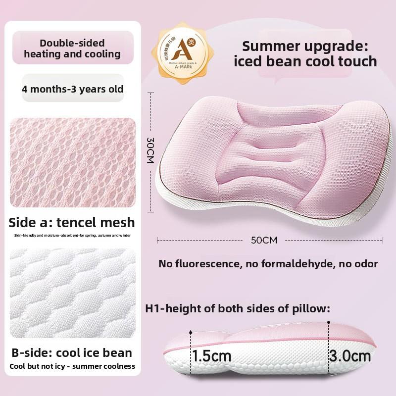Bestselling Kids' Space Partition Pillow!6 Months-8 Years Old,scientific Cervical Support,breathable Four-season Use,for Infants