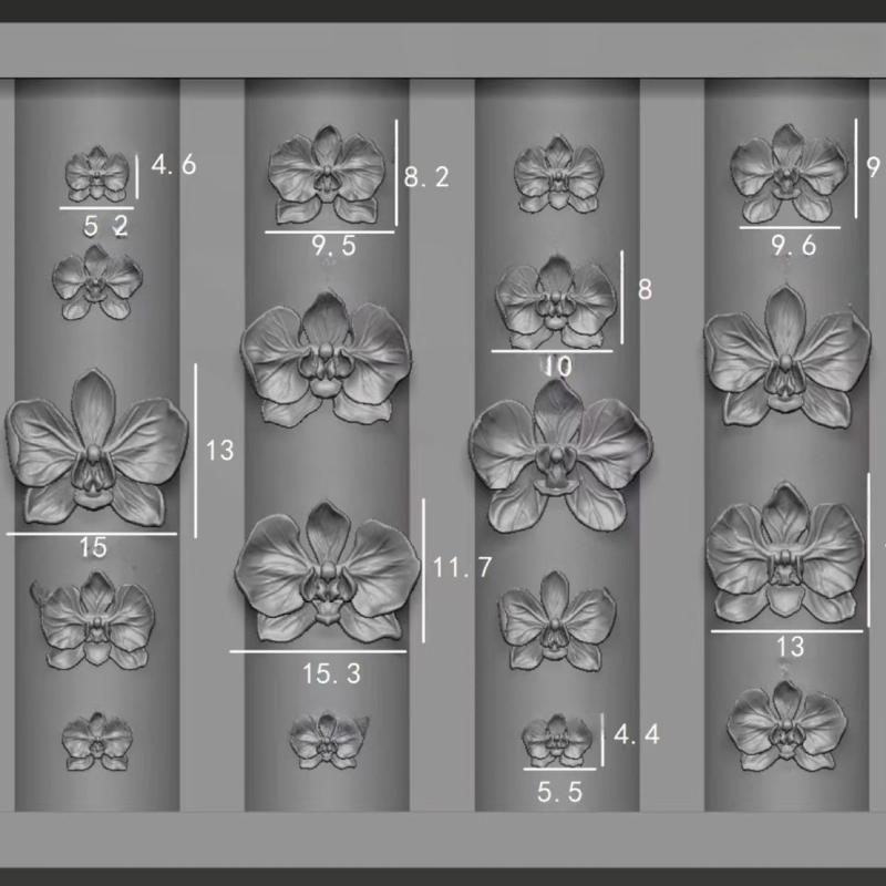 Baroque Heart French Necklace Gemstone Photo Frame 3D Acrylic Nail Mold Nail Decorations Diy Silicone Nail Nails Products