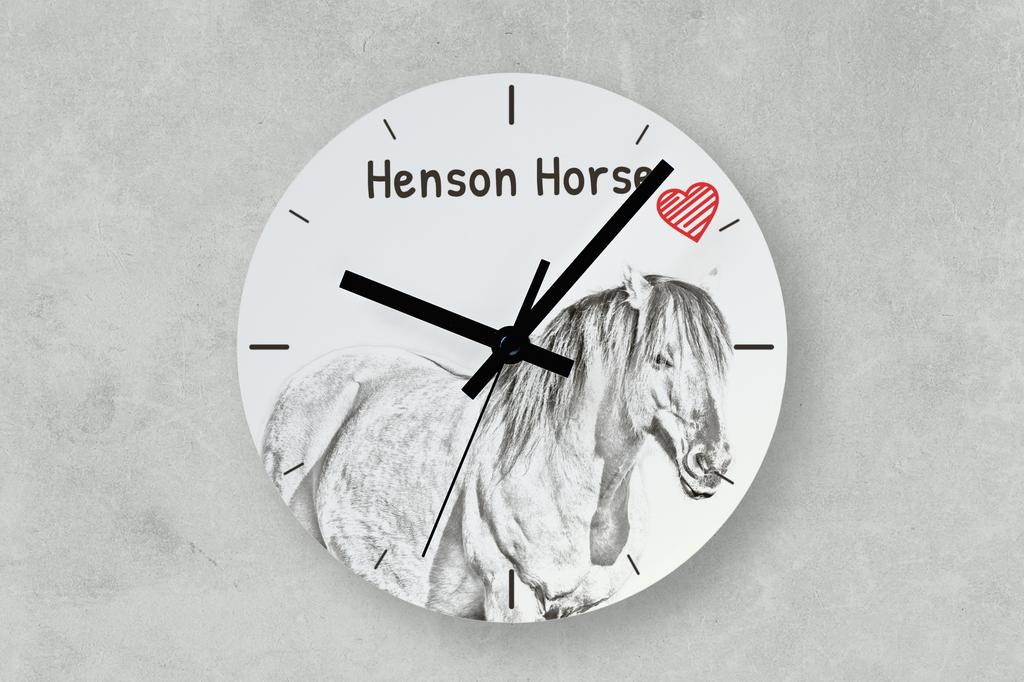 Henson Horse – Wall clock with a horse, shelf clock with a print | Art-Dog