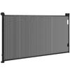 Retractable Dog Barrier 0-140 Cm Safety Barrier with Locking Switch for Doors and Stairs Black