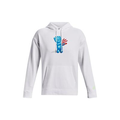 Under Armour Letter Pattern Printed Hoodie Men Hoodies White 1374310-100