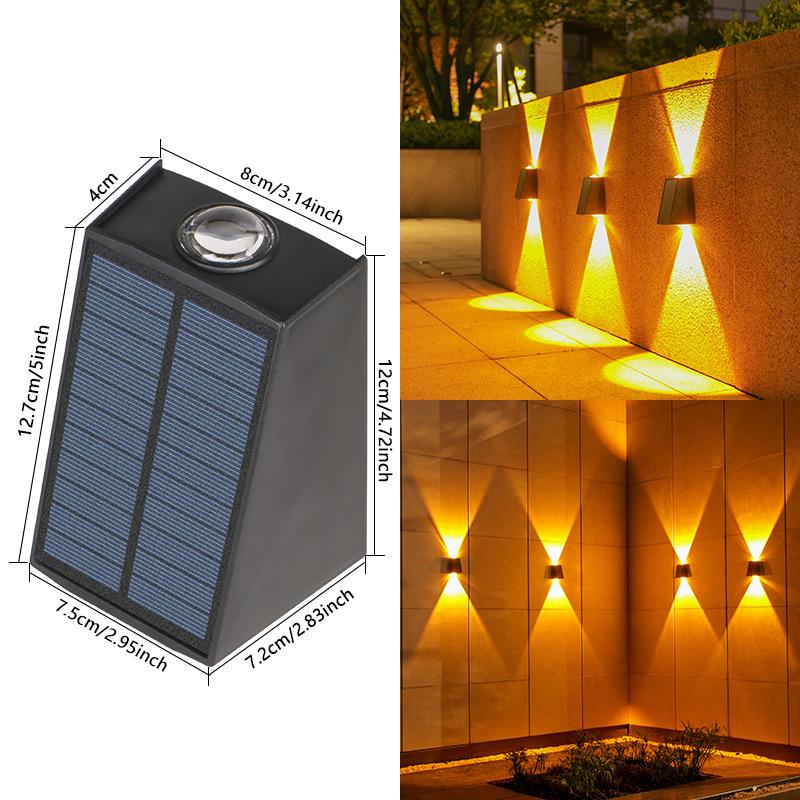 

Solar Wall Sconce, 2LED with Smart Motion Sensor, Upper and Lower Dual Head Illumination светло-желтый