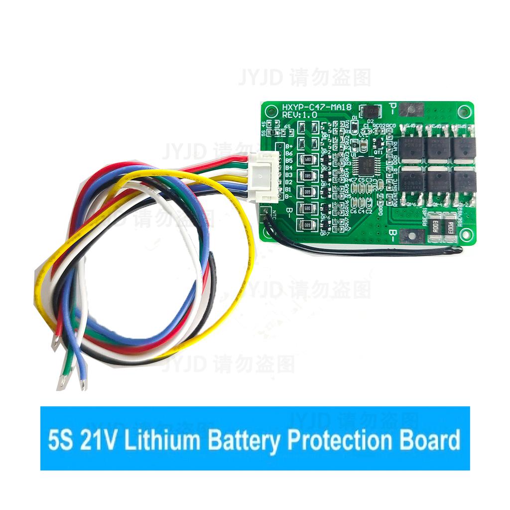 4S/5S/6S/7S BMS 16.8V 21V 20A 18650 Li-ion Lmo Ternary Lithium Battery Charger Protection Board Balance And Temperature Protect
