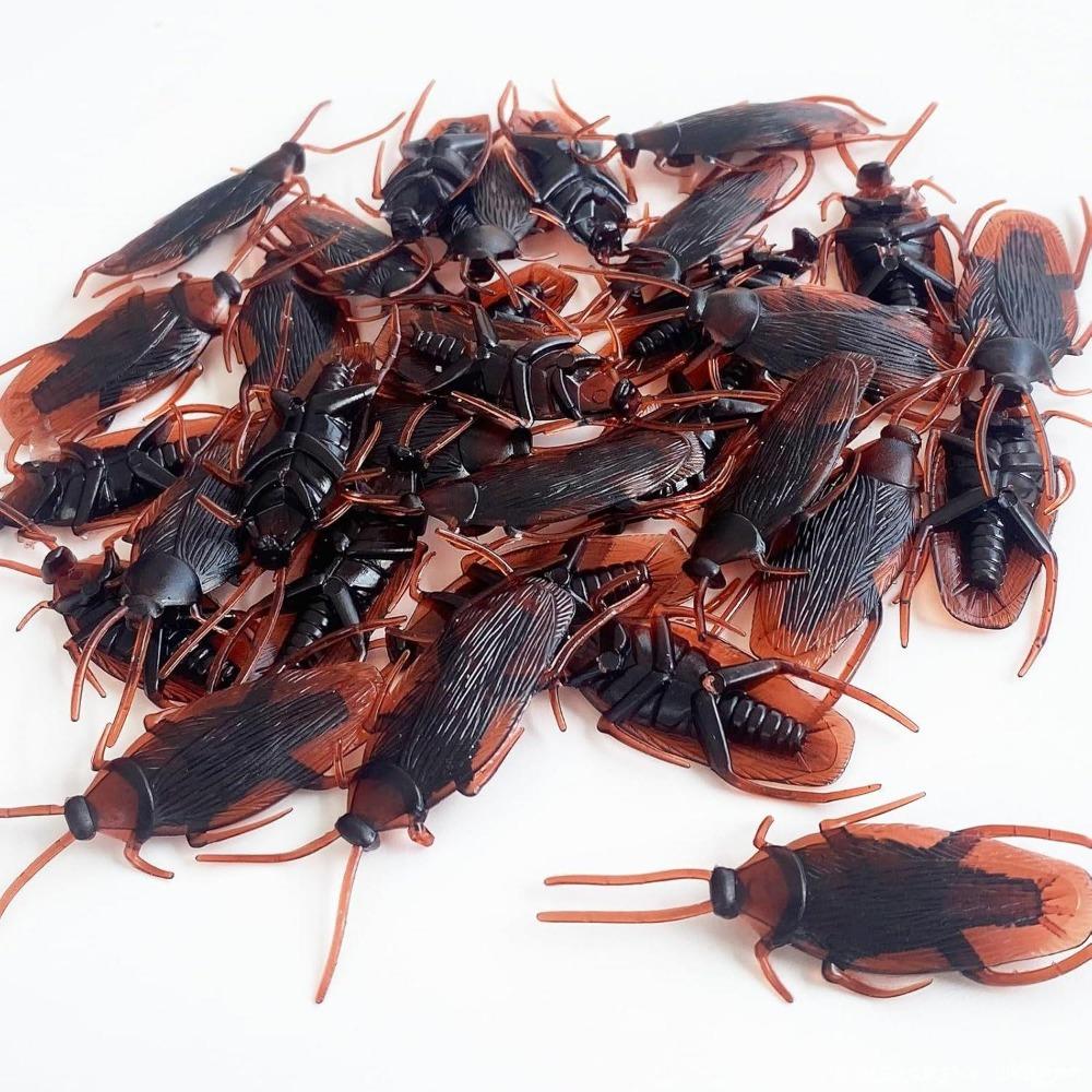 Fake Kakerlaken Spielzeug Set, Realistische Fake Kakerlaken Tolle Möglichkeit, einen Streich zu spielen, Falsche Kakerlaken für Halloween Streichspielzeug, Kinder Trick Witzspielzeug Erwachsene