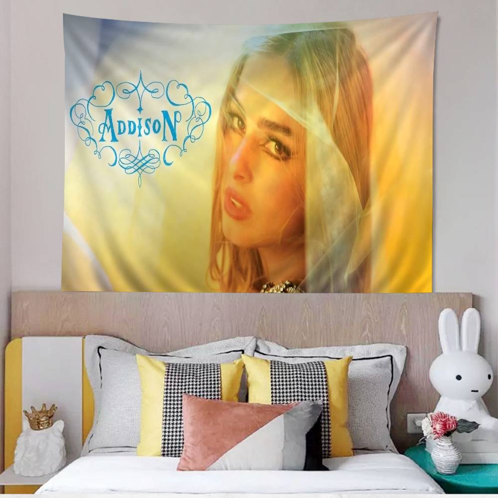 Singer AAddison Rae Printed Large Wall Tapestry Hanging Tarot Hippie Wall Rugs Dorm Art Home Decor