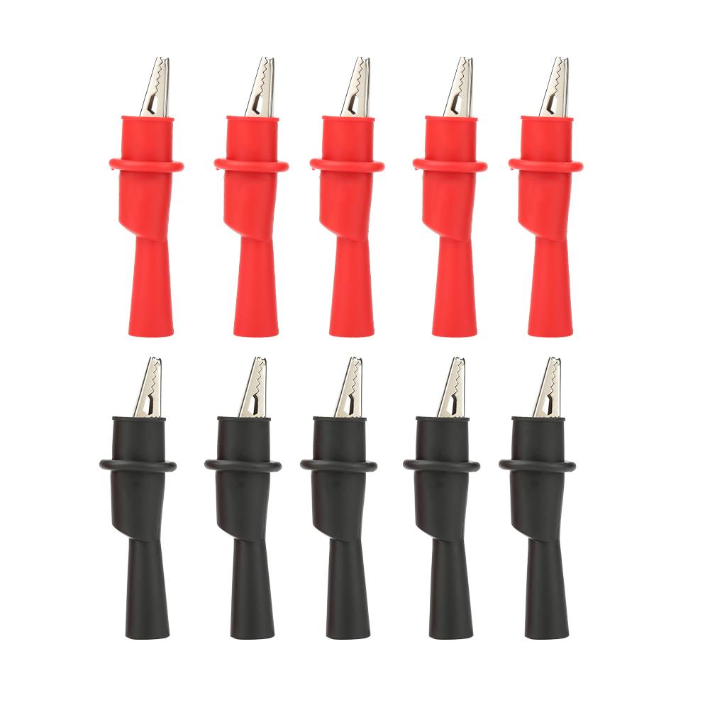 

P2008 10PCS Insulation Metal Crocodile Clips Electric Test Accessories for Multimeter