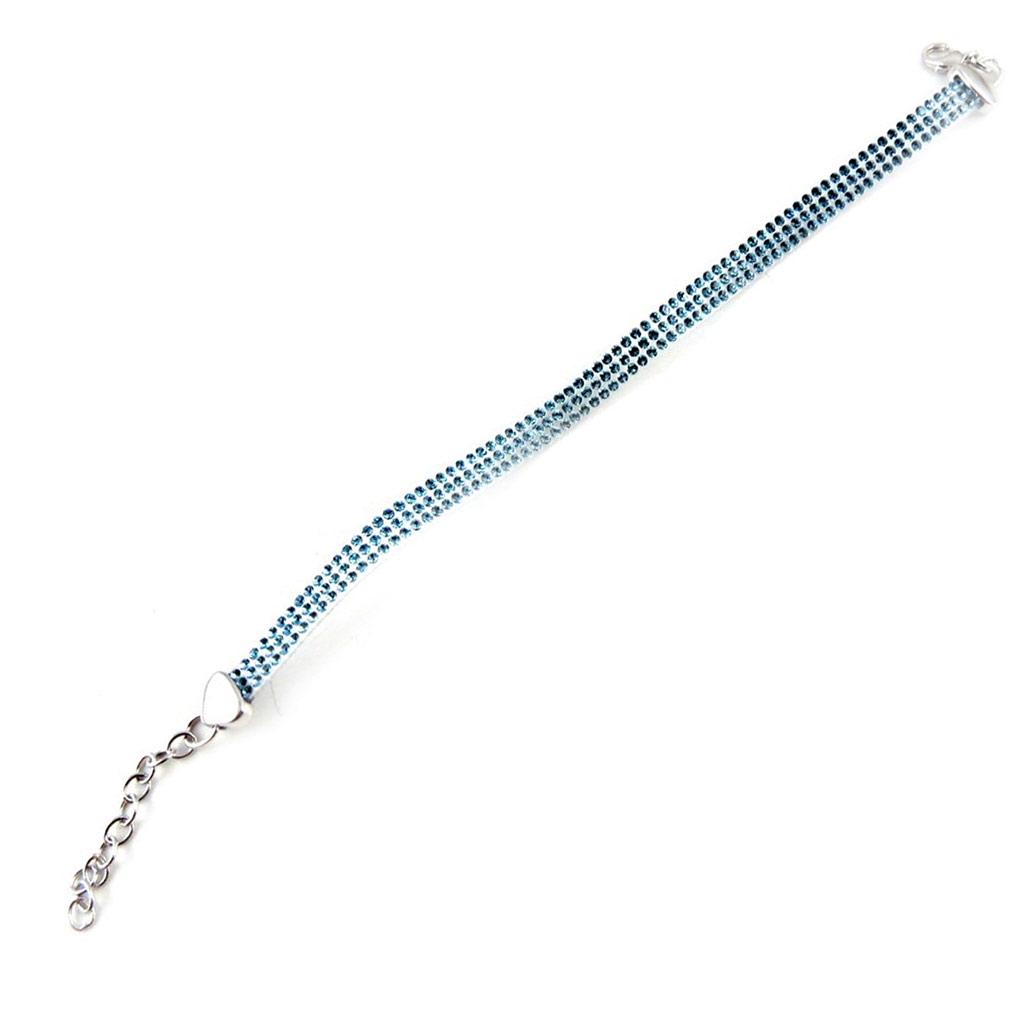 Les Trésors De Lily [L0469] - Blue 'Sissi' Silver Bracelet (crystal) - 5 Mm