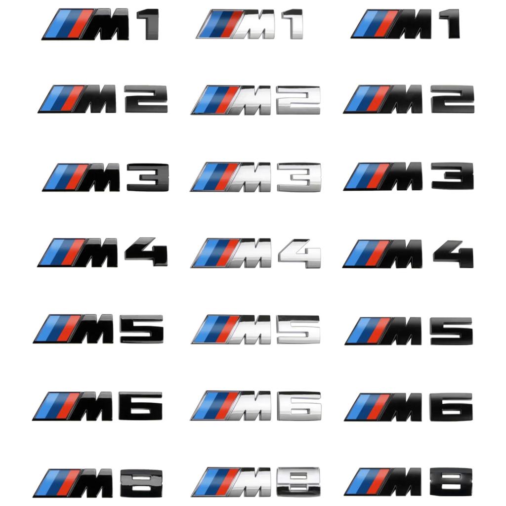 3D ABS Car Trunk Lid Sticker BMW M Emblem for M1 M2 M3 M4 M5 M6 M7 M8 E46 E36 E34 F10 E90 F30 E60 E53 E30 E92 E Series XB5