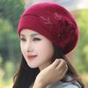 Women's Fall and Winter Thickened Padded Knitted Warm Cap Elegant and Comfortable Ear Protection Beret