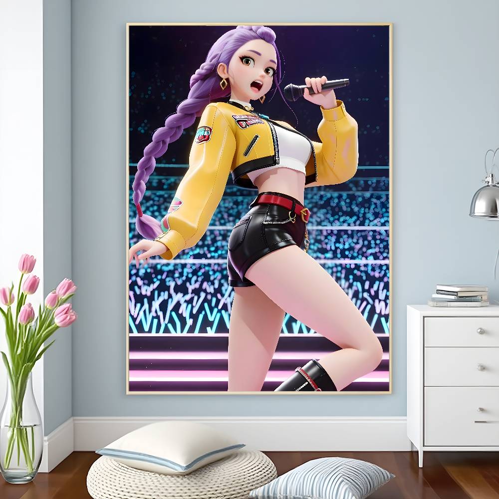 KPop D-Demon H-Hunters plakát HD samolepicí voděodolné plakáty všestranná dekorace do domácností, barů, hotelů a dalších věcí