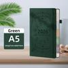 English A5 Agenda Planning Notebook Textured PU To-do List Notebook Office Work Planner  School