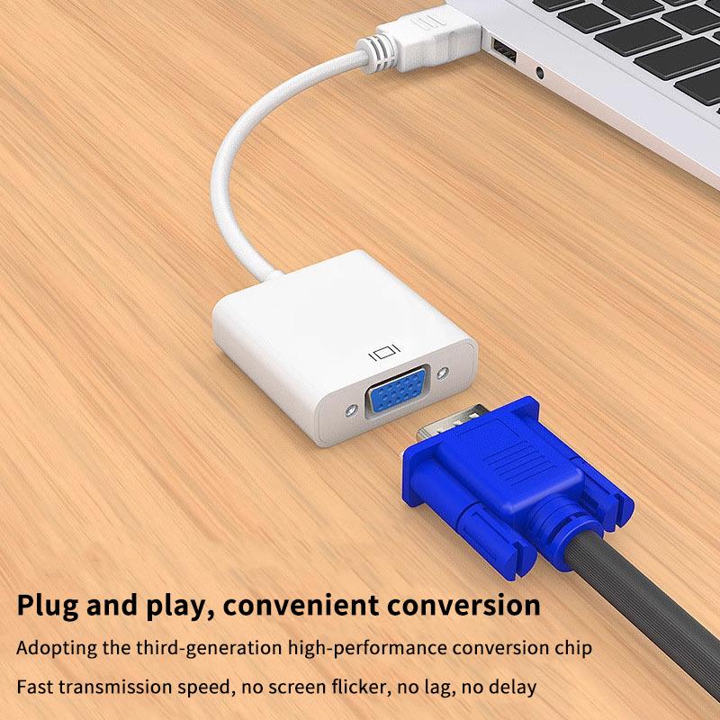 Hd 1080P Hdmi To Vga Cable Converter With Audio Power Supply Hdmi Male To Vga Female Converter Adapter For Tablet Laptop Pc Tv