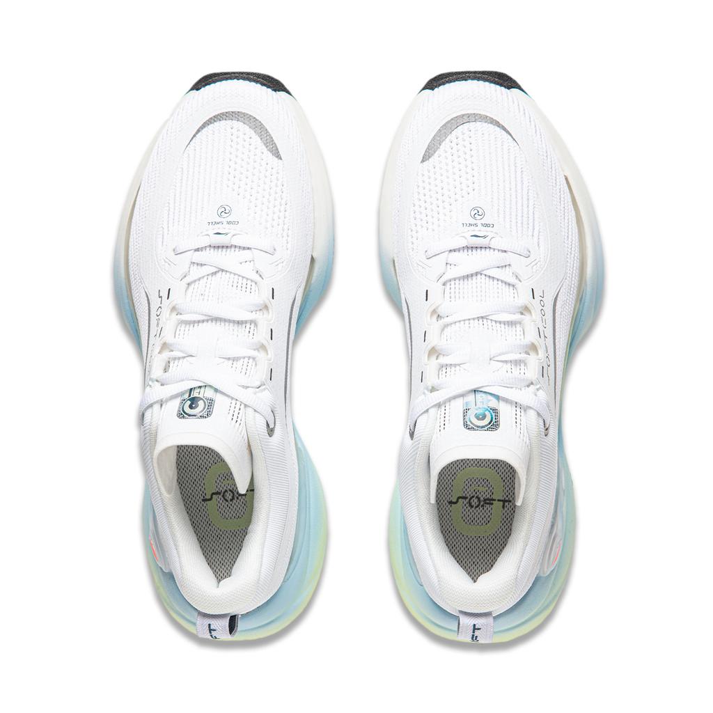 Li Ning Soft Cool Comfortable Shock Absorbing Breathable Lightweight Casual Shoes Women sneaker Standard-White AGLU022-3