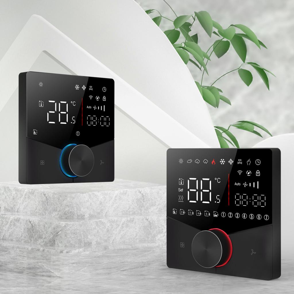 2-trubkový ovládací panel klimatizace Dotyková obrazovka Digitální displej Centrální HVAC regulátor 5+2 6 programovatelných period