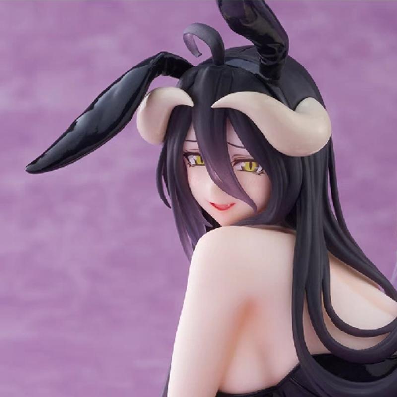 13CM Anime OVERLORD Figur Albedo Bunny Girl Kniend Anime Modell Spielzeug Geschenke Sammlung Dekoration Ornamente PVC