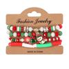 Christmas Charm Bracelet with Snowman, Tree, Santa, and Deer Pendants