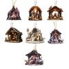 2pcs Acrylic Wall Decors Smooth Surfaces Nativity Scene Pendant Easy To Clean For Stylish Indoor Environment Accessories