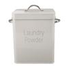 Metal Laundry Room Container with Dual Side Handles with Spoon Lid Farmhouse Laundry Powder Container for Washing Powder Rice Dog Food