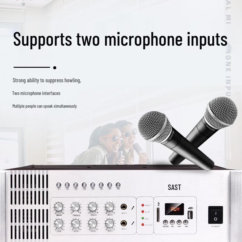 SAST SA-8018 3000W Professional PA Power Amplifier CN plug (adapter included)