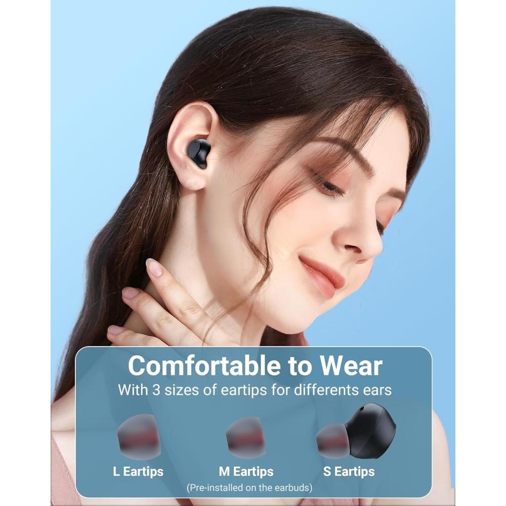 Wireless Earbuds Bluetooth 5.4 Headphones with Mic LED Power Display IPX7 Waterproof Earphones for Phone Sports Exercise Running Working Gym TV PC 