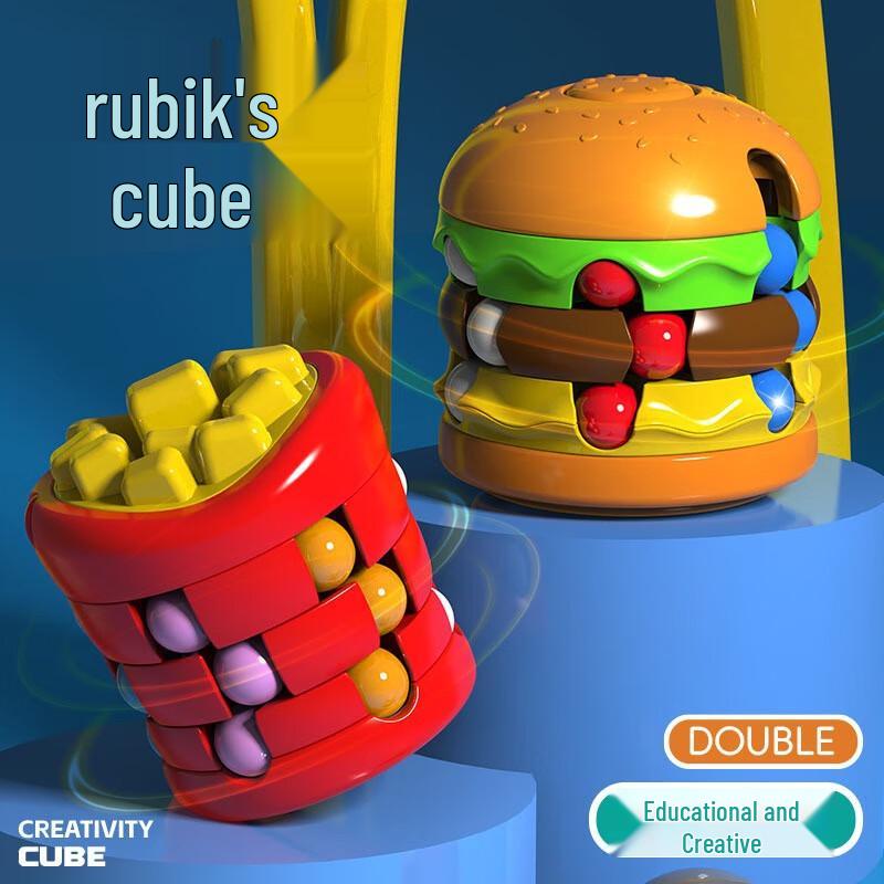 Fumede Hamburger Fidget Spinner Magic Bean Puzzle Toy