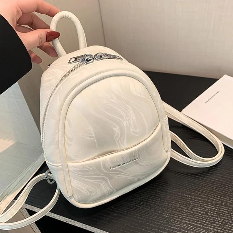 Shoulder Bags  Zipper Trend Backpack  Versatile Style Bags  Light Luxury  Niche  New Fashion  High Quality