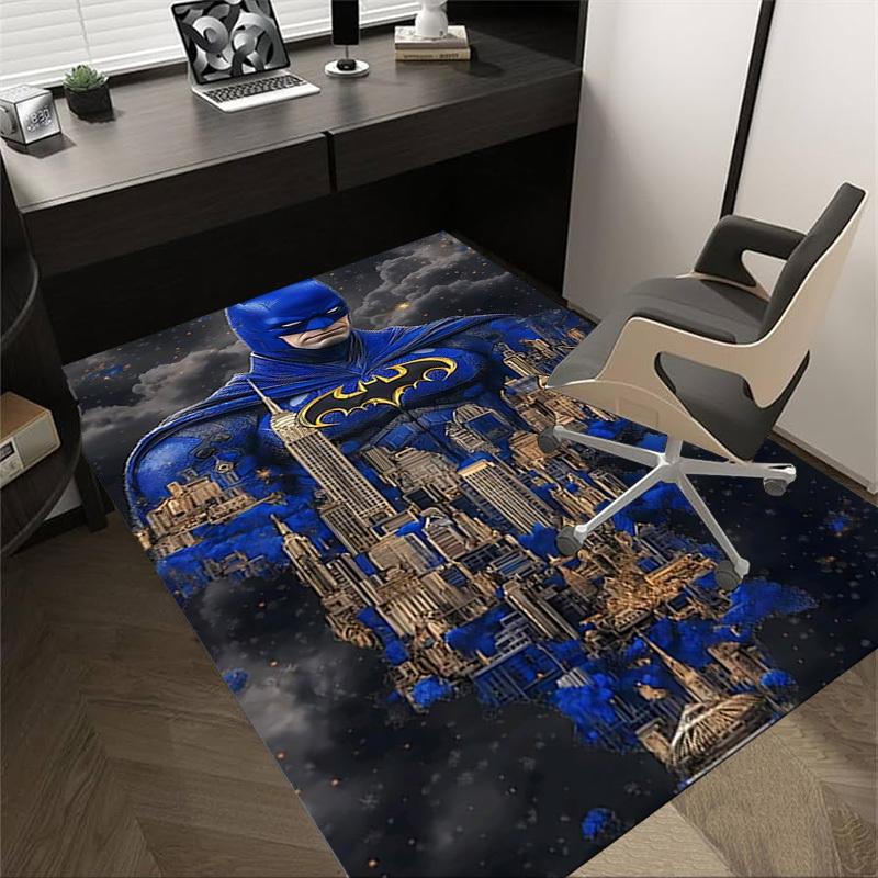 1pc Batman Cityscape Carpet, for Home & Office Decor, Desk Chair Carpet, Festive Gift,Conference Room CarpetL1096 60cm by 90cm