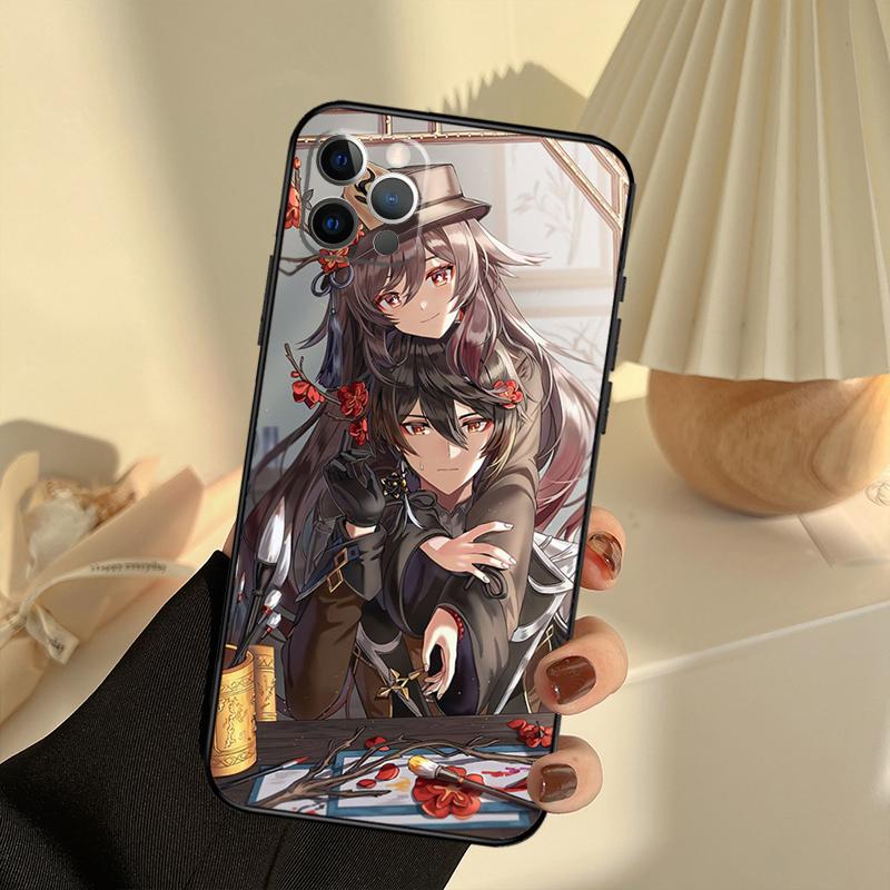 Hu Tao Genshin Impact Phone Case For iPhone 13 16 15 11 12 14 17 Pro Max 12 mini 15 16 Plus 16e 17 Air Cover Funda