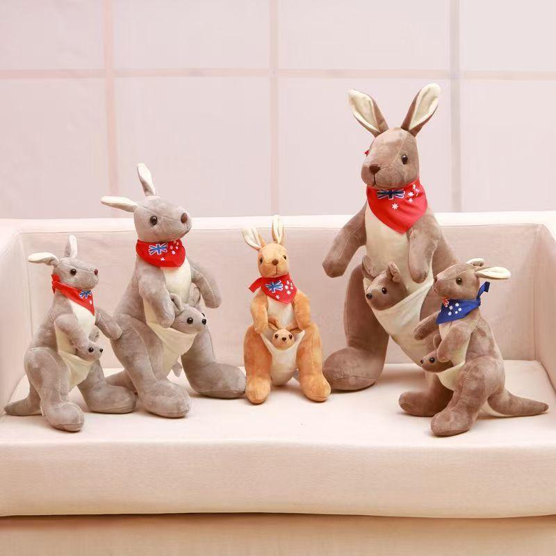 Süßes Känguru-Mutter und Baby Plüschtier Stofftier Puppe für Kinder