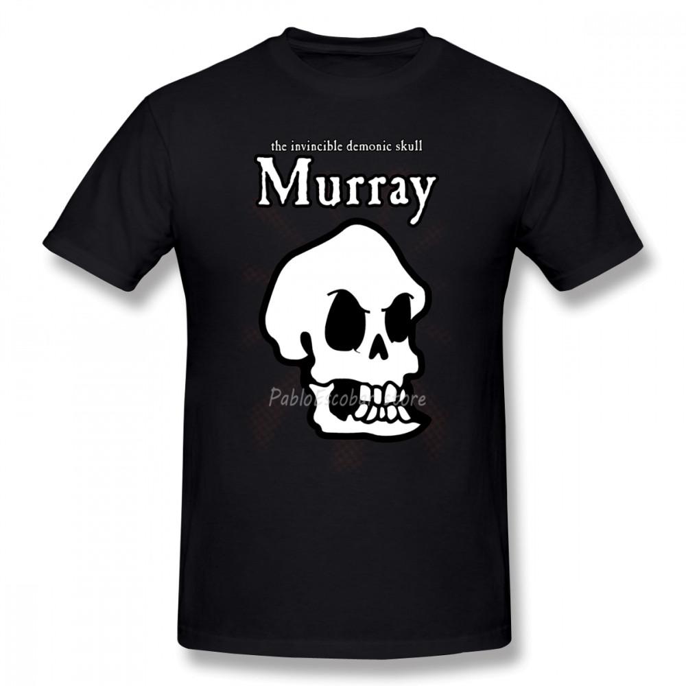 

Monkey Island Murray The Skull T-Shirt Beach Cotton Cute Print 5x Male Short Sleeves Cotton Tshirt Drop Shipping 4XL