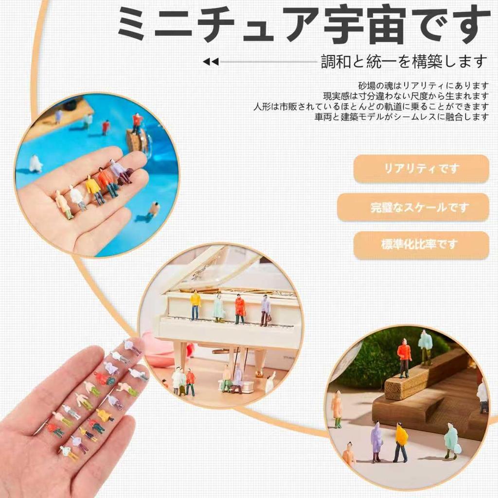 Kazeori Diorama Model Figures Collection Scale for Models Hobby Training Standing Figures 1/200 - Architecture, Railways, Education, Handmade, -