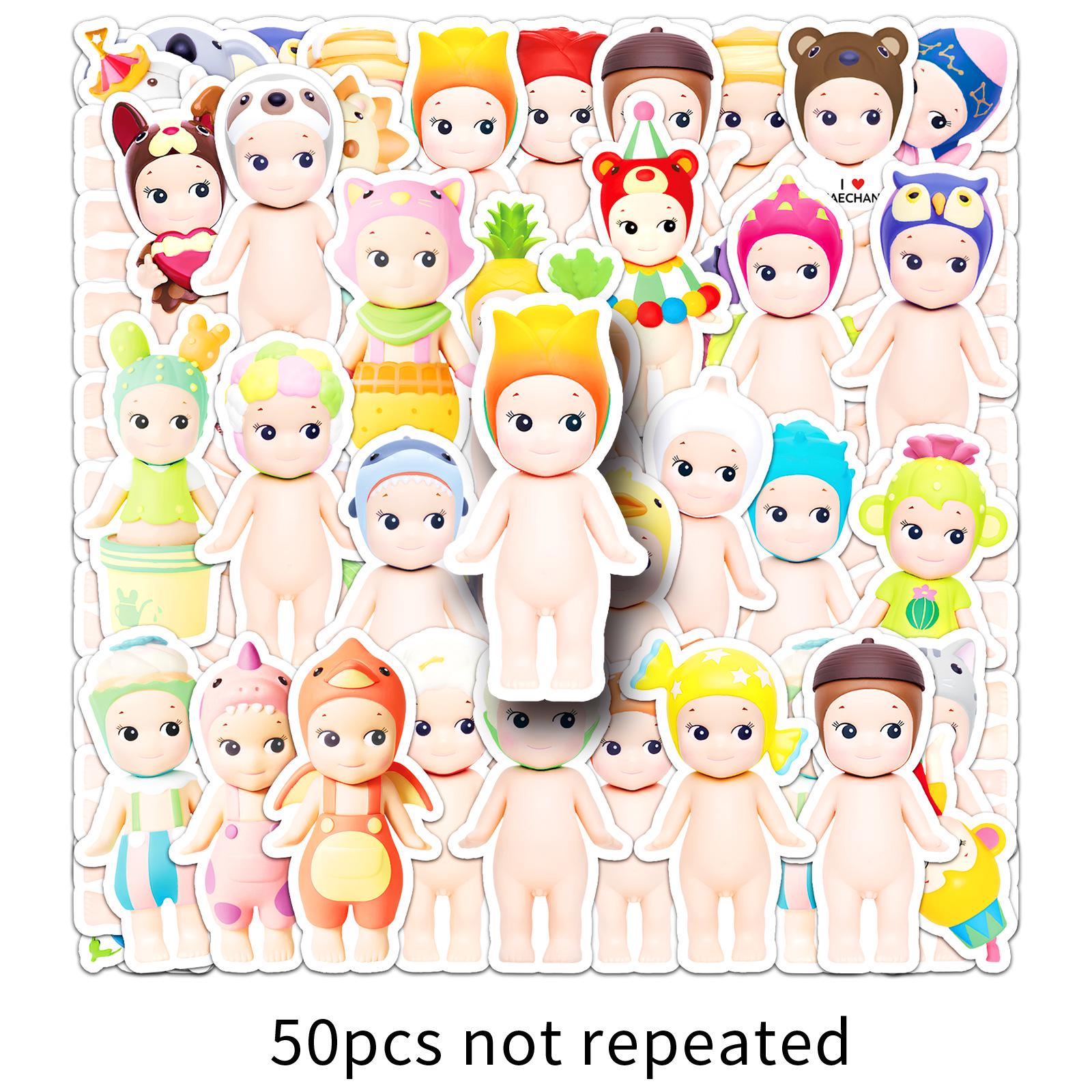 

50-Piece Sonny Angel Graffiti Sticker Set: Cartoon Decorations for Water Cups, Phones, and Computers