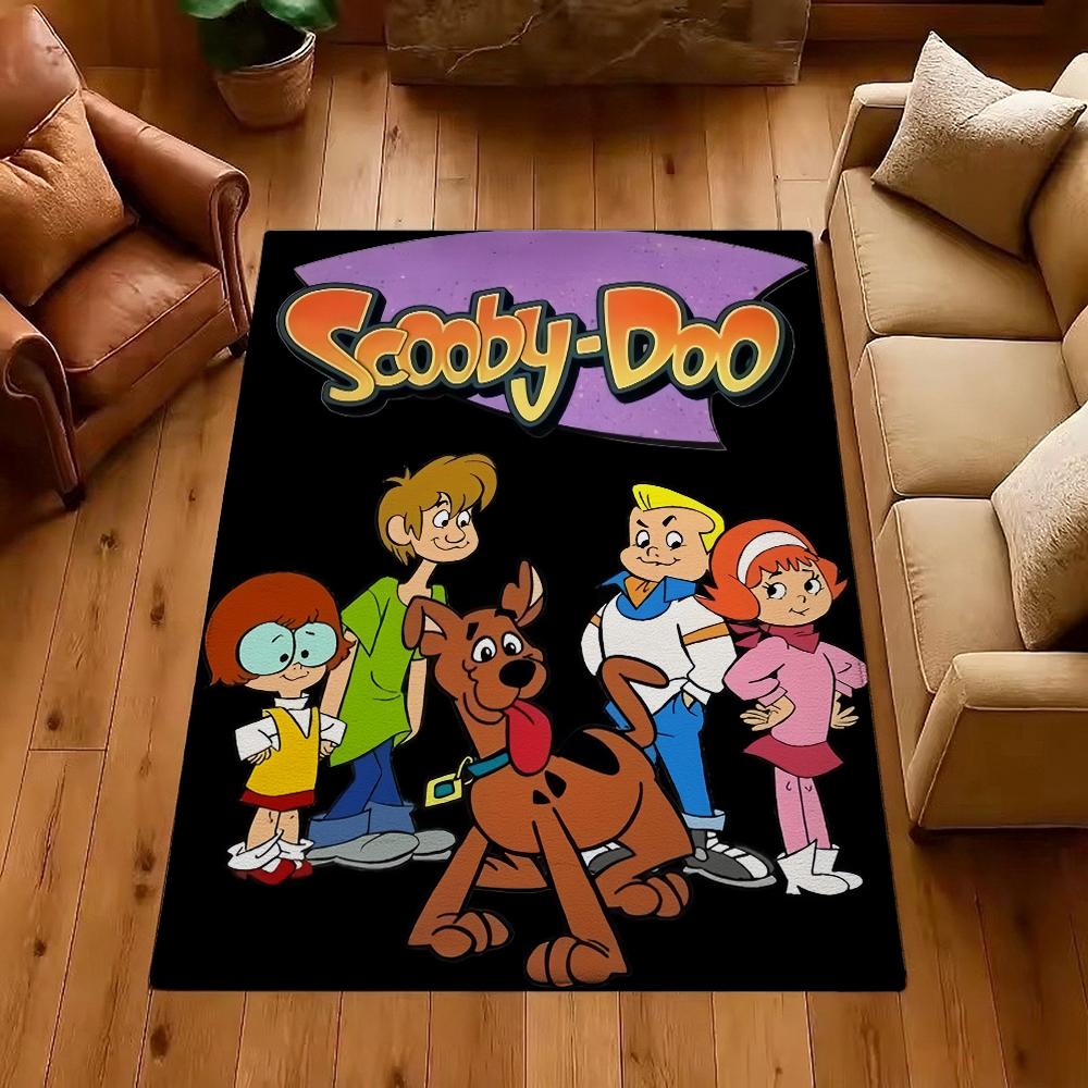 Scoobydoo Spooky Night Adventure Patterned Rug Soundproof Noisereducing Carpet For Bathroom Kitchen Home Party Decor Christmas Gift