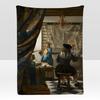 artist JJohannes VVermeer Throw Soft Flannel Blanket for Bed Bedroom Sofa Picnic Throw Skinfriendly Breathable Gift Cover