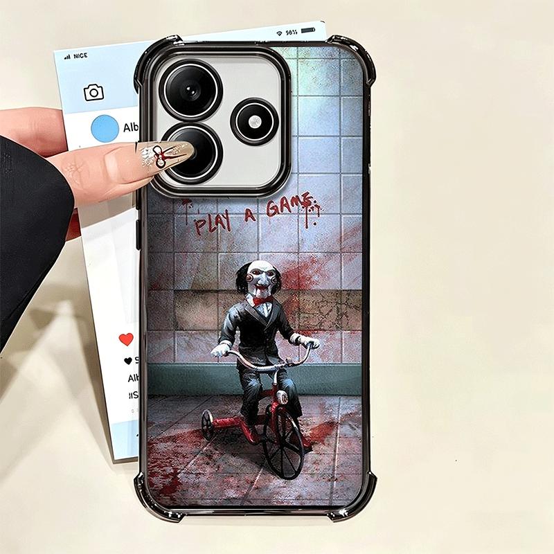 The J-Jigsaws Killer Horror Soft Phone Case For Xiaomi Poco X7 X8 Pro Max X6 X5 X3 F8 Ultra F7 M8 M7 M5S Redmi 15C 15A 15 14C 13