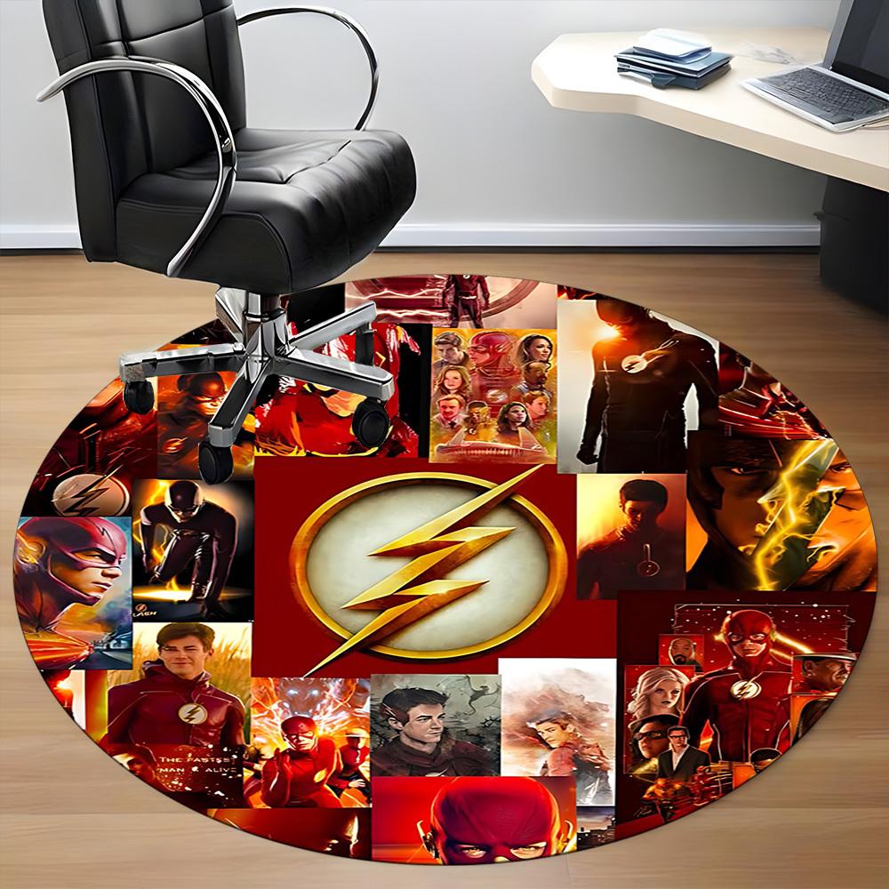 1pc Flash Speed Office Round Area Rug, Under Office Chairs Bedroom Living Room Home Decor, Room Deco, Available in Various Sizes