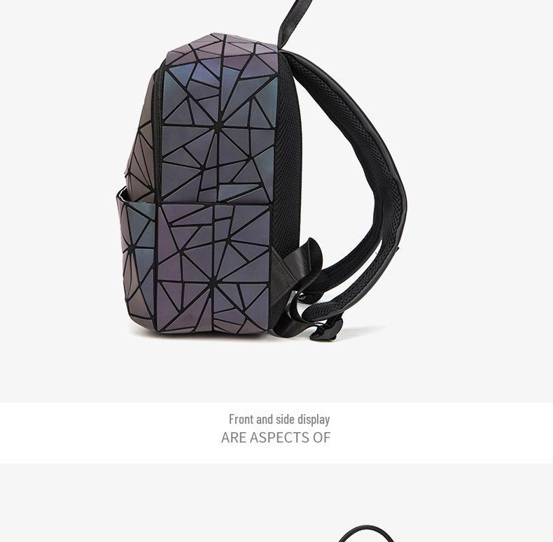 Damen 2023 Fashion Geometry Luminous Rucksack - Faltbare Rhombus-Tasche im japanischen Stil
