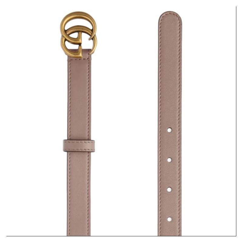 Gucci GG Marmont Doppel-G-Logo-Schnalle Ledergürtel Damen Rosa Breite 2 cm 409417-AP00T-5729