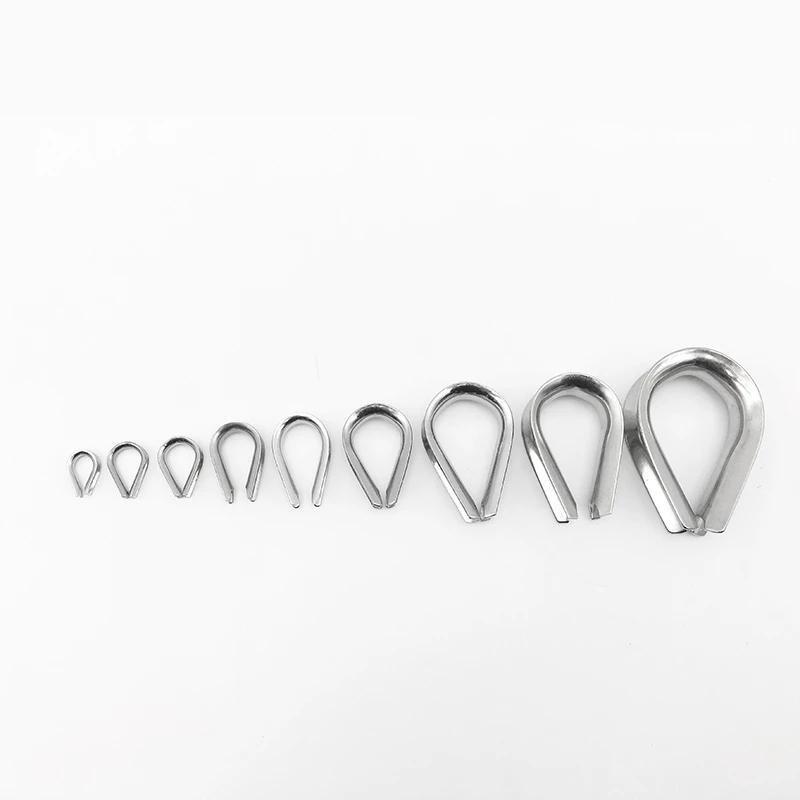 2mm 3mm 4mm 5mm 6mm 8mm 10mm Stainless Steel 304 Cable Wire Rope Thimbles