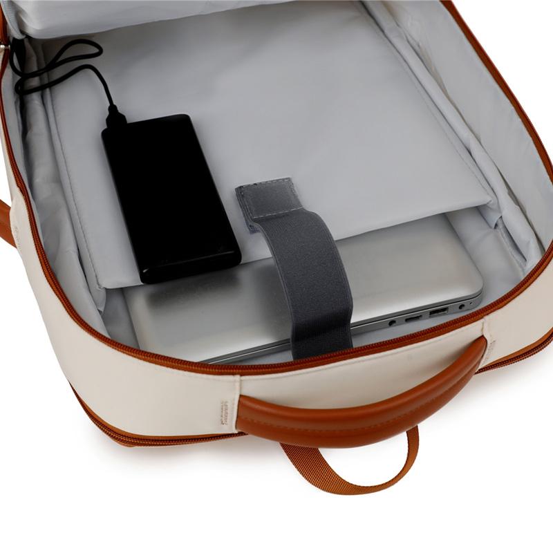 Wielofunkcyjny plecak podróżny - Smukła torba na laptopa do samolotu, szkoły i codziennych dojazdów Lekka torba na laptopa z portem ładowania USB